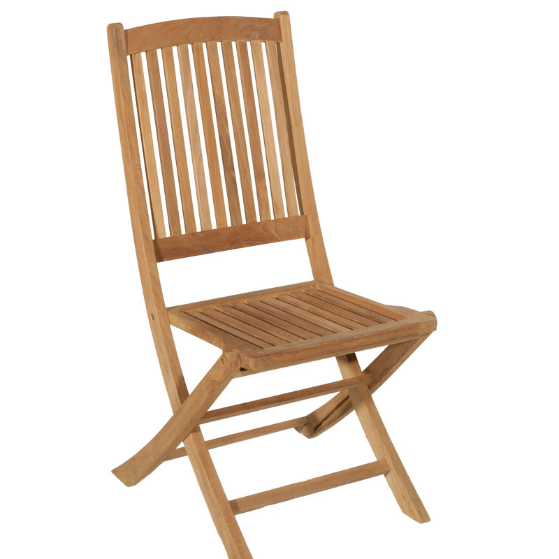 Woehler Folding Patio Dining Side Chair with Cushion