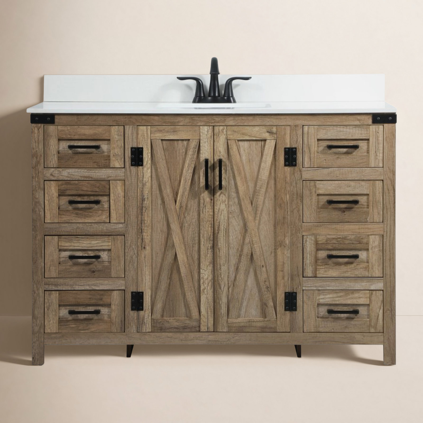 Slayton 48'' Single Bathroom Vanity, Natural Oak