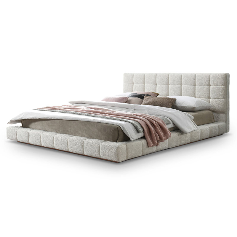 Hudson Ivory Boucle Bed, King