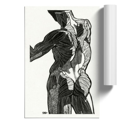 Anatomical Study of a Man by Reijer Stolk - Frameless Print