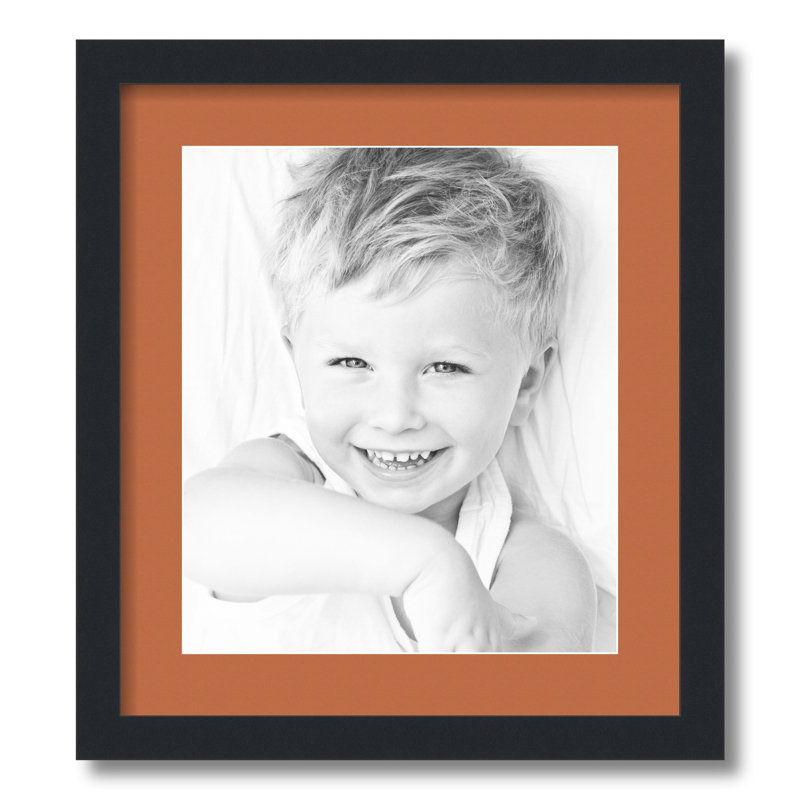 Matte Picture Frame with Mat, Red Orange