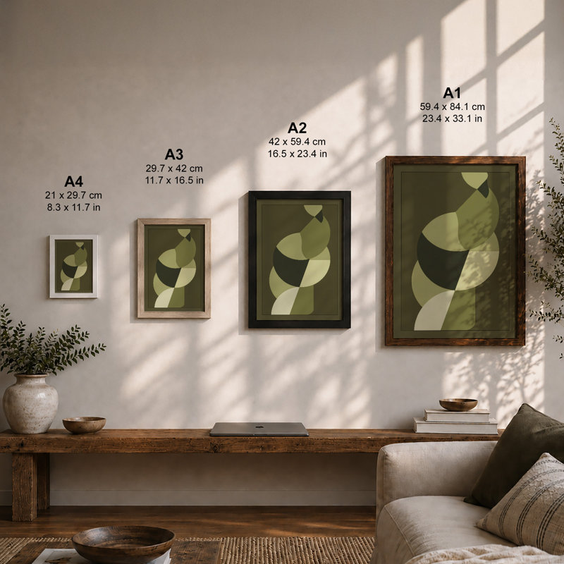 Organic Rhythm Minimalist - Print, Unframed, A4 - 29.7 x 21.0 cm
