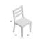 Chaise d'appoint en bois massif Kanwal