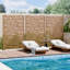 Cloison de séparation 72 po x 47 po autoportante en métal avec clôture en treillis pour patio, balcon, cour, piscine, pièce intérieure-69478585-131079740-121900080