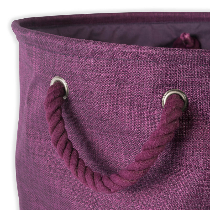 Bac en tissu panaché Aona, Aubergine, H 12 po x l 15 po x p 15 po