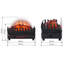 FLAMME Portable Basket Electric Fire, 1kW-2kW Heater, Log Set, Crackling Sound Effect