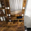 Table de coiffeuse avec miroir et lumières DEL réglables, prise de courant, support pour séchoir à cheveux et tabouret - coiffeuse compacte pour petites chambres-641379127