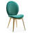 Kataleah, Green Velvet Dining Side Chairs Set Of 2