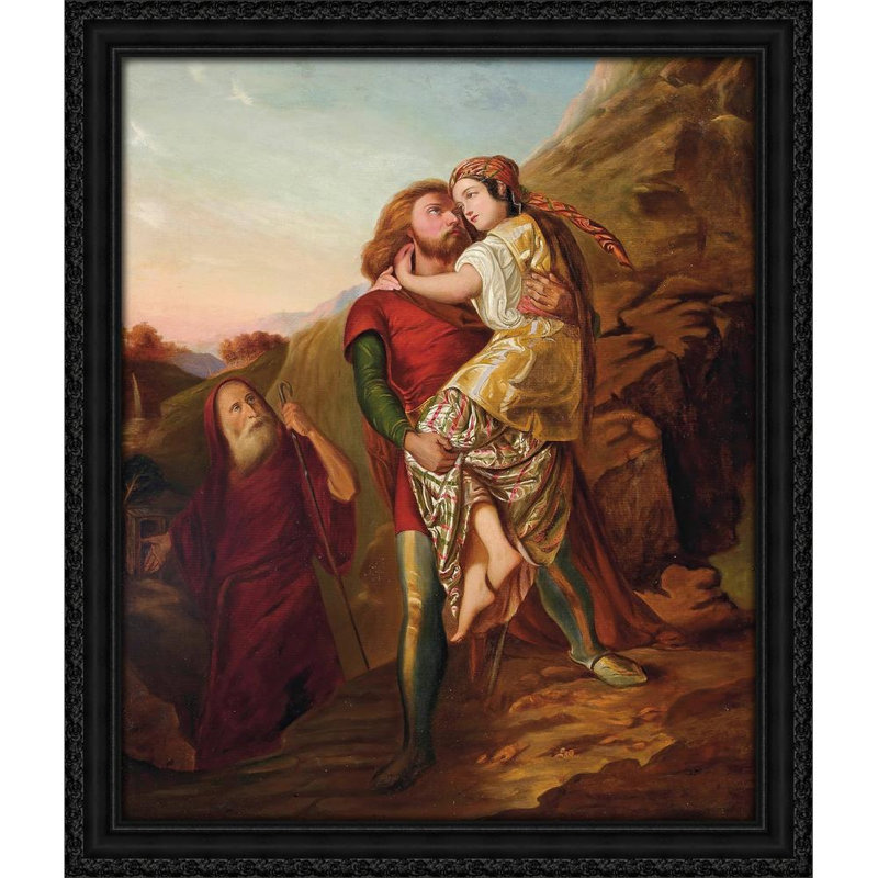 Moïse et Zippora, H 31 po x l 26 po