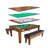 Rack Luxor 7.5-Foot 4-In-1 Multi-Game Swivel Billiard/Pool Table (Green Felt With 2 Bench)