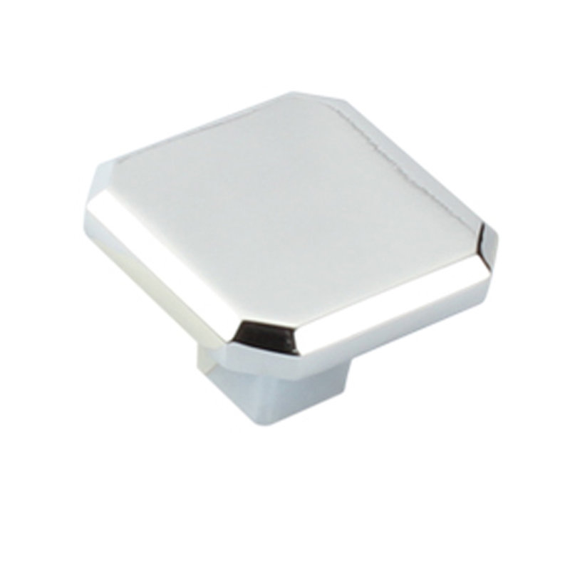 Square Knob, Polished Chrome