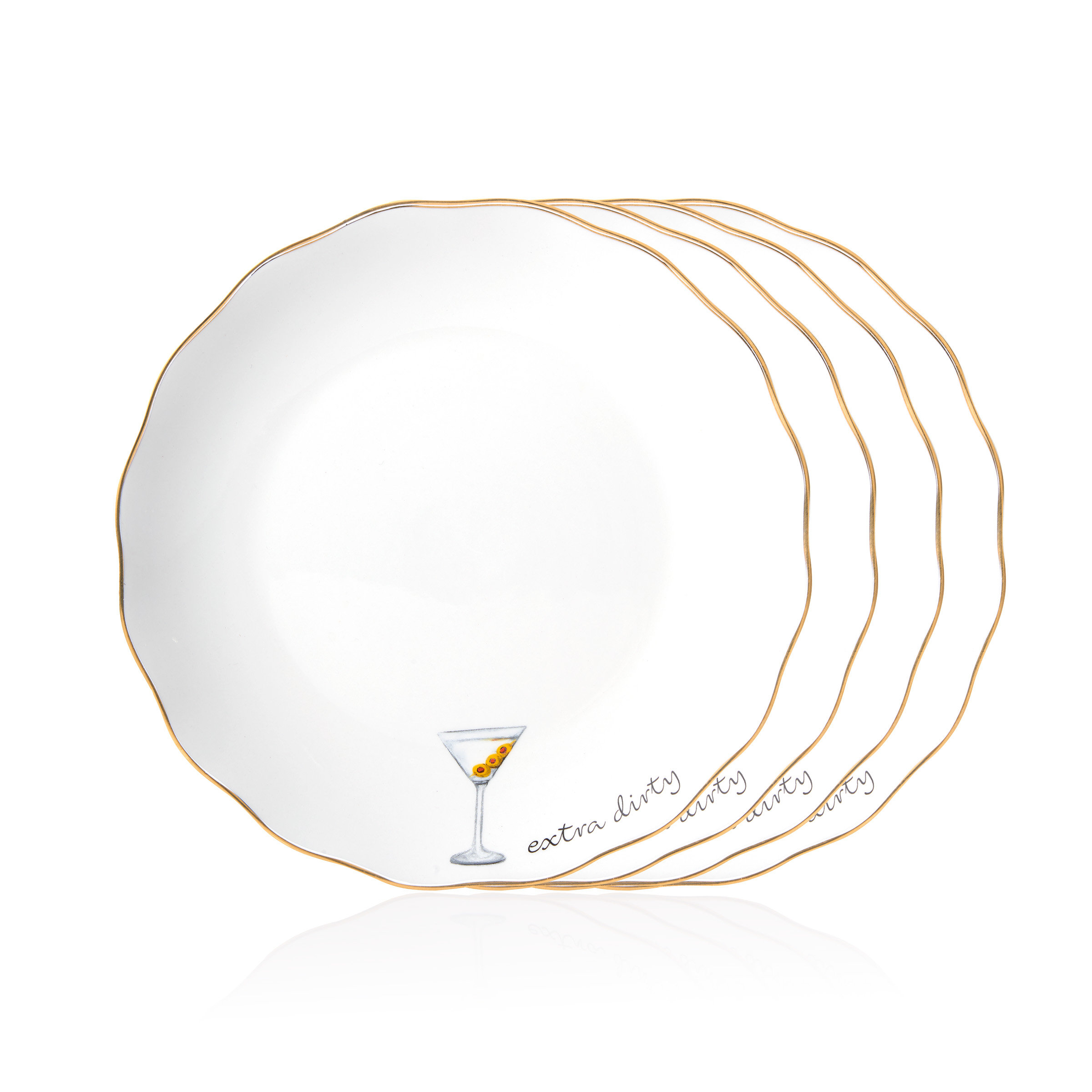 Dry Martini Appetizer Plate (Set of 4)