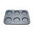 Fox Run Brands Non-Stick 6 Cup Large Shallow Muffin Pan