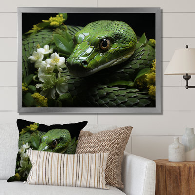 «Snake Serpentine Whispers», reproduction d'art sur toile