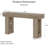 63" Long Farmhouse Console Table - Rustic Brown with Solid Wood Grain for Living Room & Dining Room-1624612214