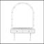 Meuble-lavabo flottant avec miroir et lumières tricolores, coiffeuse murale avec prise de courant, meuble-lavabo compact, grand rangement-965230442