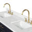 Meuble-lavabo double en bois massif Thornaby avec plateau en quartz Carrara de 1,5 po-909236950-938146493