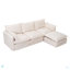 93.31" Modular Sectional Sofa Couch For Living Room, Modern L-Shaped Sofa With Movable Ottoman, 4-Seater Sofa Set For Apartment, Office.