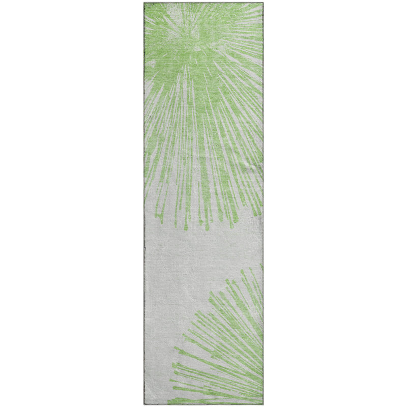 Premium Machine Washable Cerrito Aloe Rug, Runner 2'3" x 7'6"