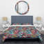 Patchwork floral multicolore - ensemble de housse de couette abstrait - microfibre de polyester-354320395