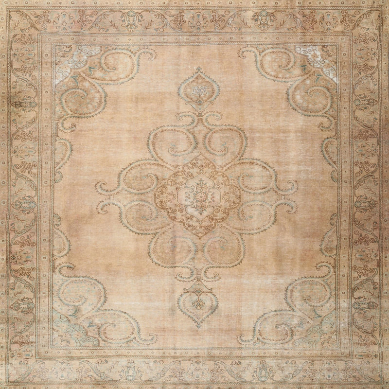 Wool Oriental Indoor Rug, Square 7'