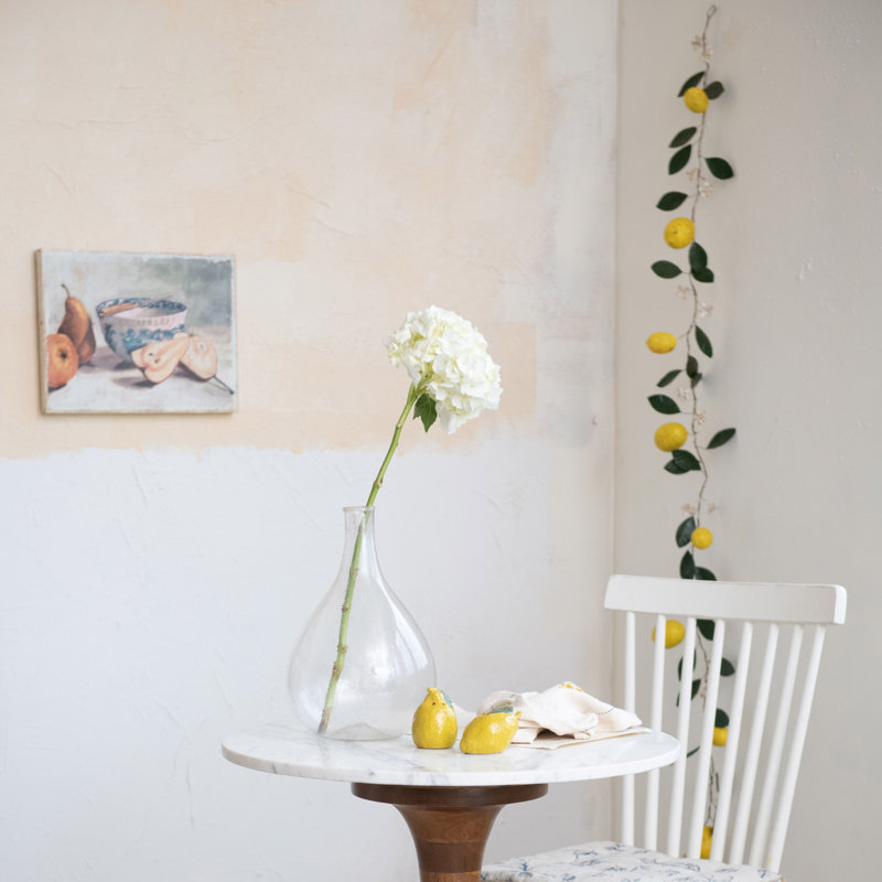 Metal Garland With Lemons And Leaves