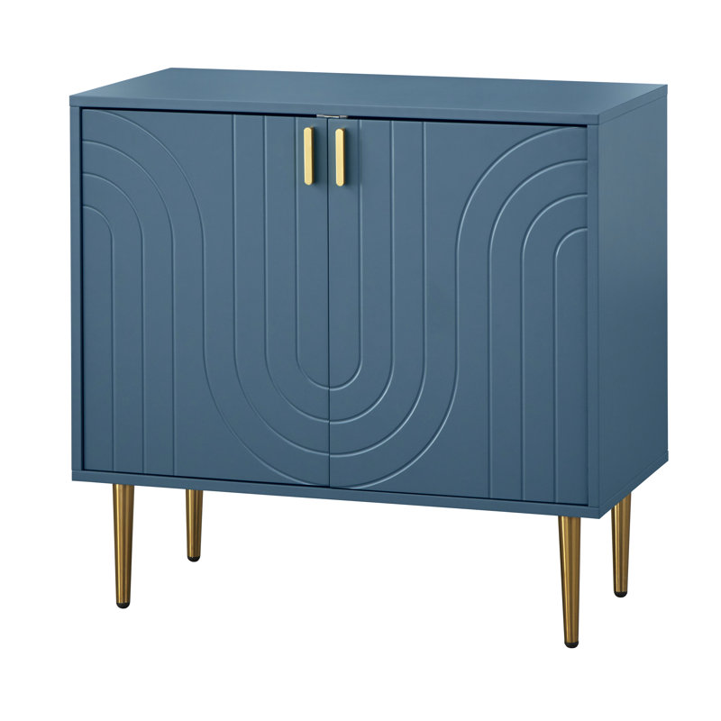 Mallorca 2-Door Manufactured Wood Accent Cabinet , Midnight Blue