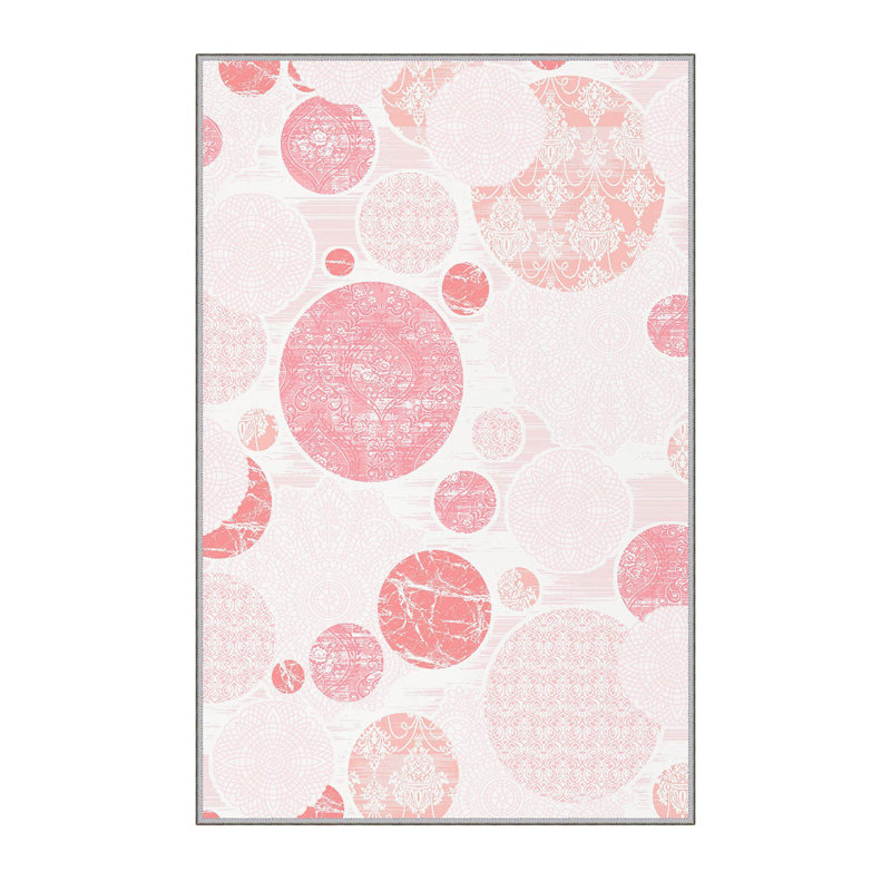 Stylish Woven Carpet, 5.6 x 7.5 Feet, 100% Polyester, 0.3 in Pile Height | Antibacterial, Non-Slip PVC Felt Dot Underside, Machine Washable | 3D Digital Printing, Durable & Easy to Maintain - Perfect for Any Room