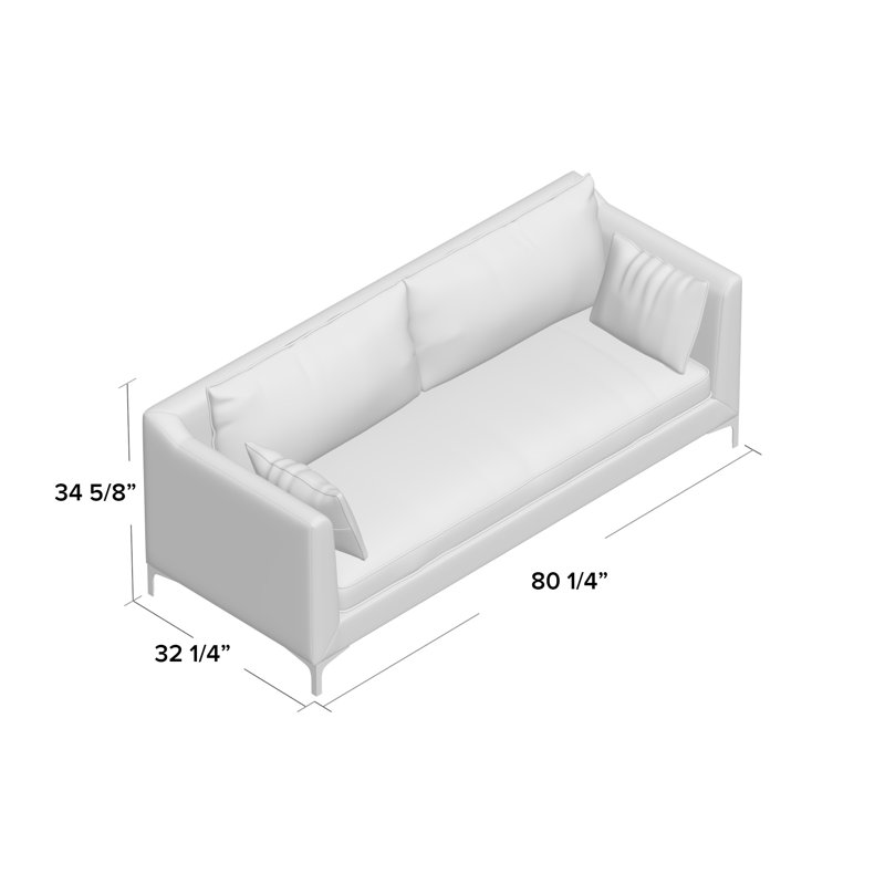 Lenore Upholstered 80.25'' Sofa, Emerald Green Velvet