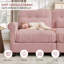Canapé d'angle modulaire en chenille, coussin d'assise à bord froncé, accoudoirs arrondis et coussins de soutien lombaire