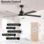 Ventilateur de plafond noir 65 pouces avec lumière, ventilateur à 5 pales à DEL à intensité variable avec télécommande, conception moderne et silencieuse pour le salon et la chambre à coucher (silencieux / 6 vitesses / réversible / moteur à cour