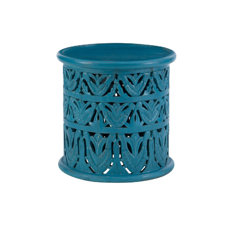 Table de bout cylindrique Eakin, Bleu