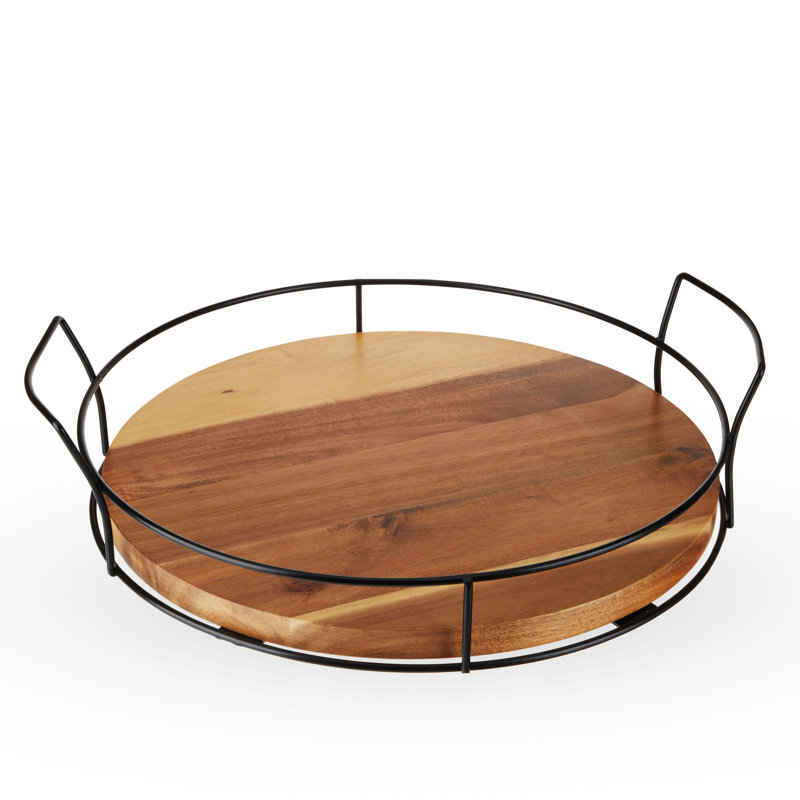 Plateau de cocktail en acacia Twine Modern Manor