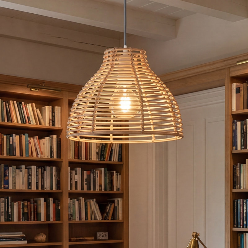 23cm H Plastic / Acrylic Dome Lamp Shade ( Spider ) in Brown