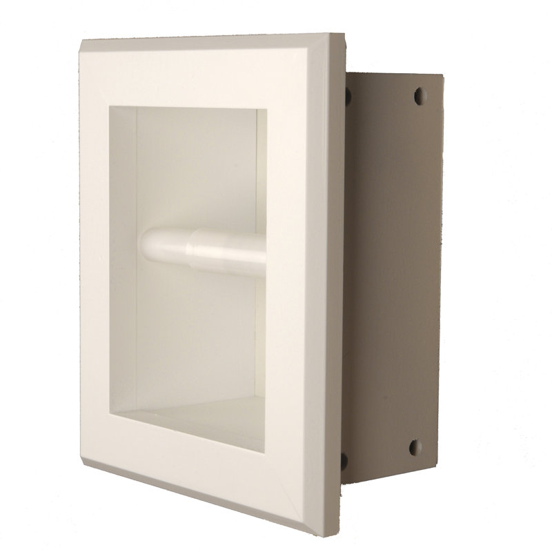 Porte-papier hygiénique encastré Tracy, Blanc