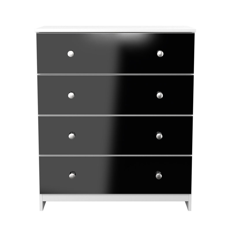 Borth 4 Drawer Chest (Ready Assembled), Black