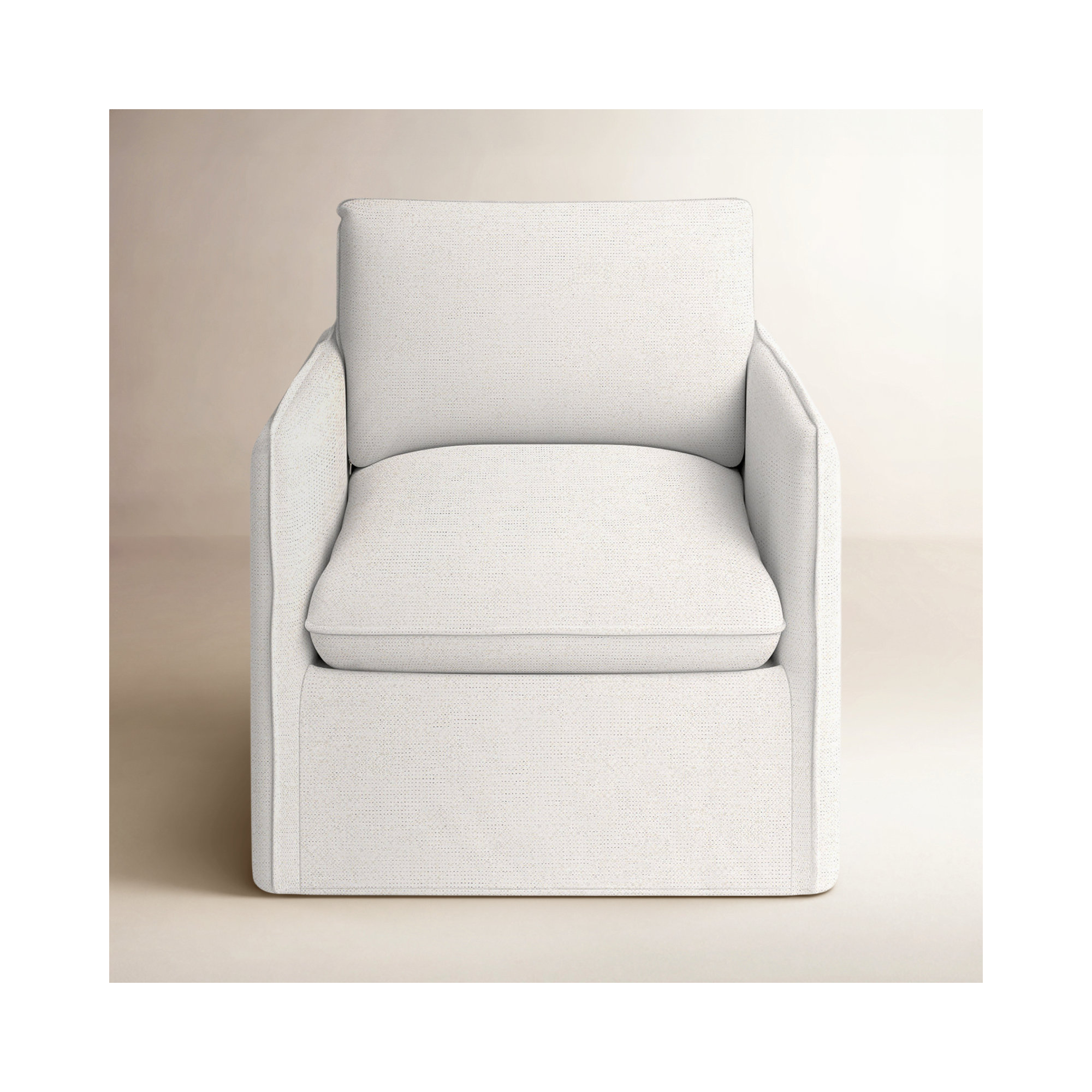Bellatrix Slipcovered Armchair, Bevin Natural Linen Blend