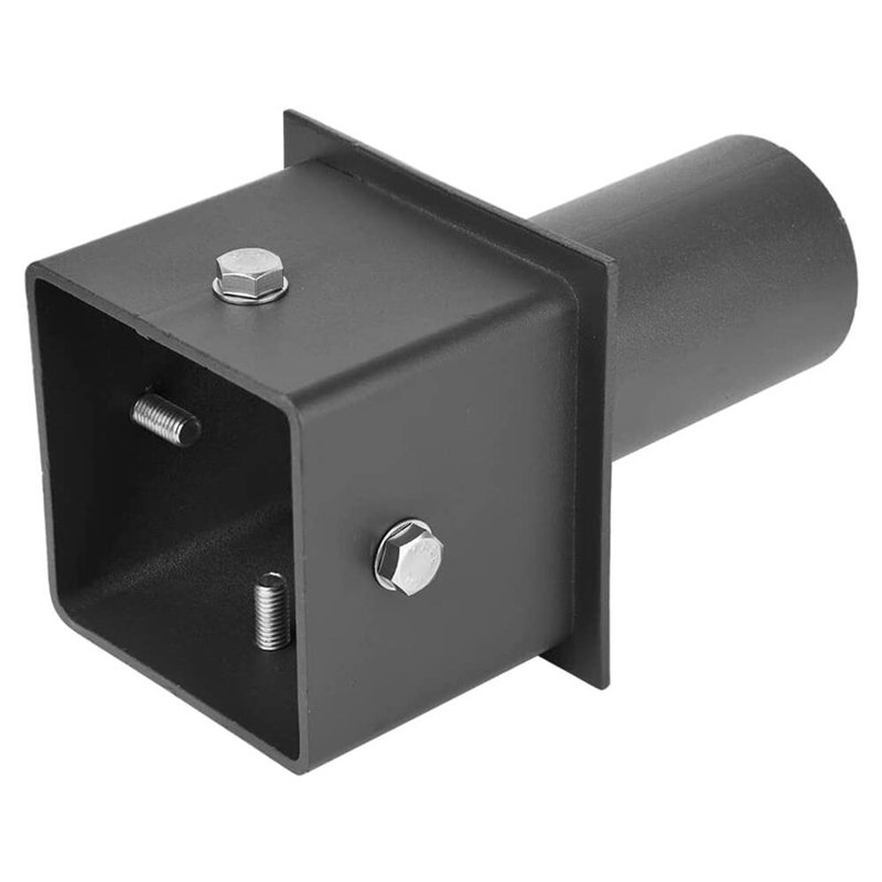 Adaptateur de poteau carré de 4 pouces à Tenon rond pour luminaire d'extérieur 2/3/8 ", H 7 po x l 4,17 po x P 4,17 po