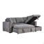 Canapé-lit modulaire réversible en tissu bouclé gris 96 po Seraphina Ii
