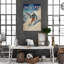 «Man Skiing - Ski Slopes», reproduction d'art graphique sur toile tendue-1003382620