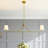Lavoix 2-Light Modern Dimmable Linear Chandelier with Adjustable Height and Glass Shades