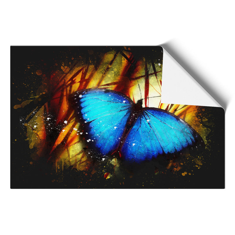 Butterfly Paint Splash - Frameless Print, 42cm H x 59cm W x 0.1cm D