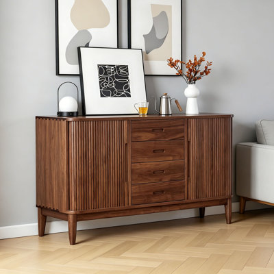 Retro and simple solid wood storage sideboard