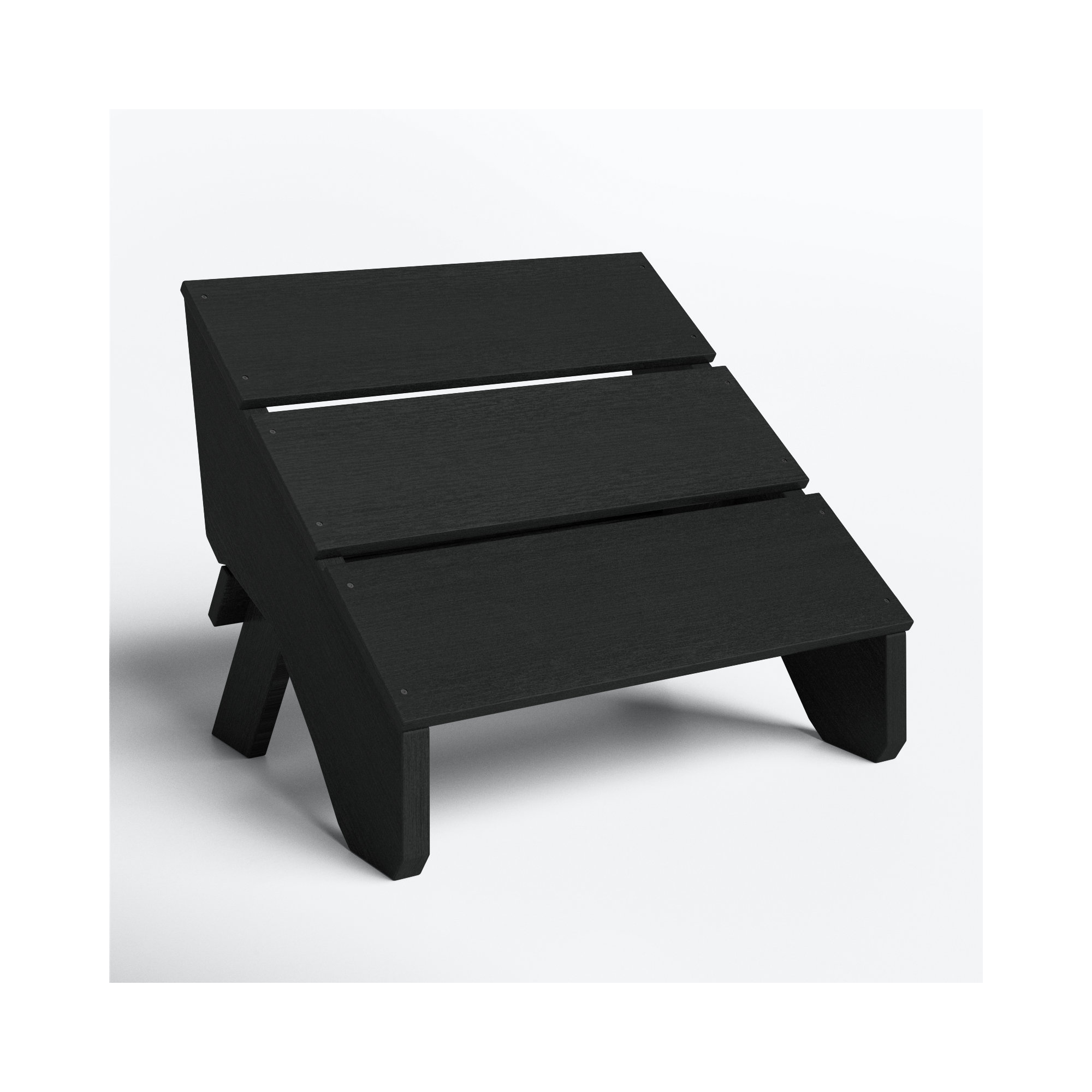 Byrnes Outdoor Ottoman, Black