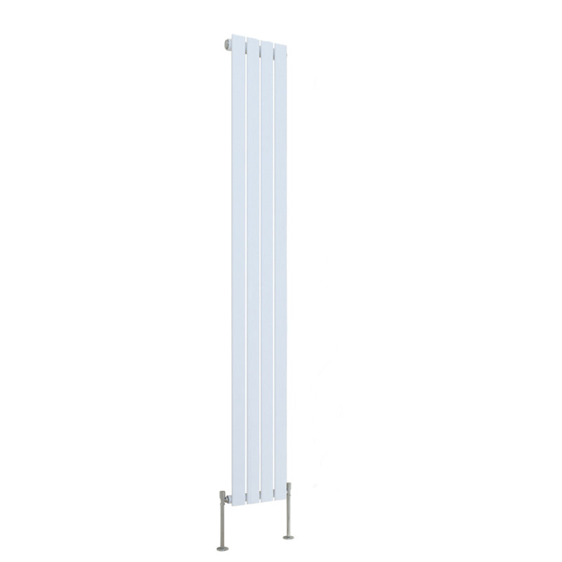 Shonnard Vertical Single Flat Panel Radiator, Gloss White, 180cm H x 27.2cm W