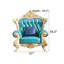 Fauteuil de luxe en bois massif European