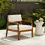 Chaises longues pour patio Lb, coussins crème en bois d'acacia, porche moderne