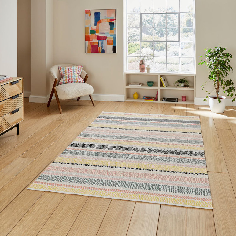 Hosteen Cotton Hand Loomed Area Rug, Rectangle 160 x 230cm