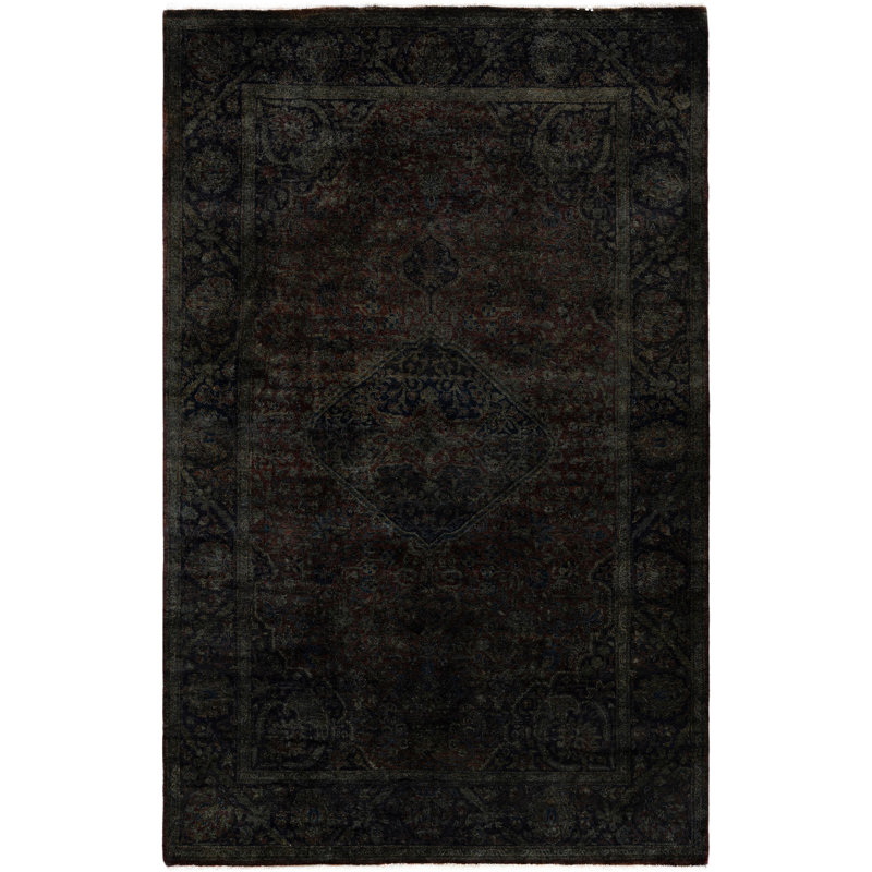 Overdyed One-of-a-Kind 4' 2" X 6' 3" Hand Knotted Area Rug