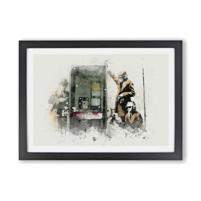 GCHQ Government Spies by Banksy - Single Picture Frame Print